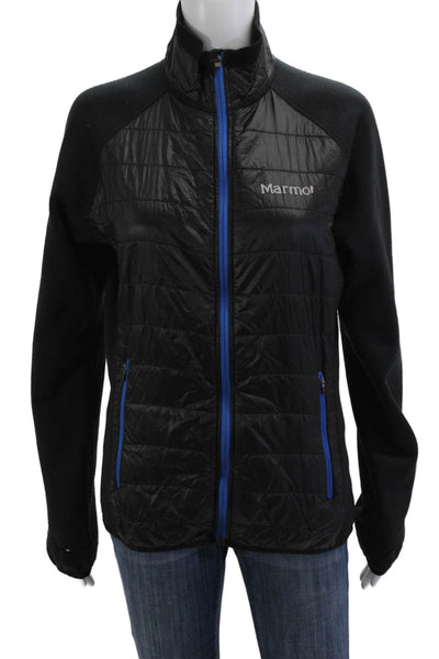 Marmot Womens Quilted Windbreaker Jacket Black 100% Nylon Outdoor Fall Size S