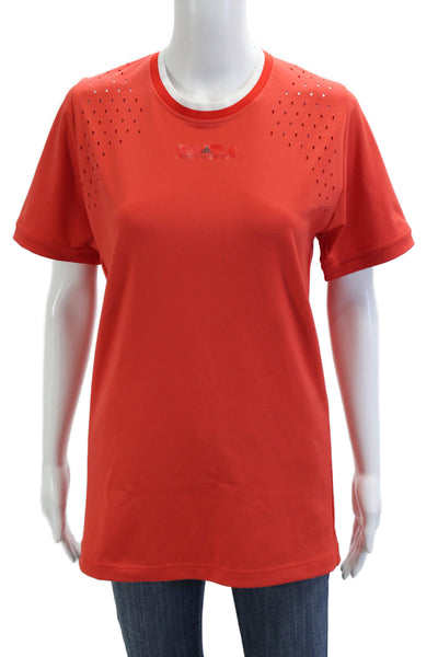 Adidas by Stella McCartney Womens Red Camo Jersey Tee Short Sleeve Size S