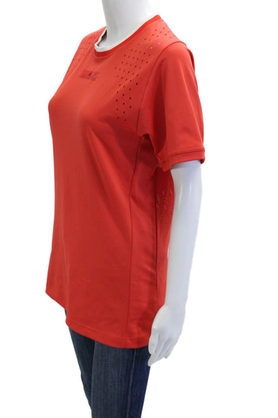 Adidas by Stella McCartney Womens Red Camo Jersey Tee Short Sleeve Size S