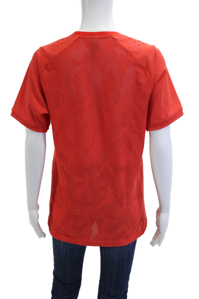 Adidas by Stella McCartney Womens Red Camo Jersey Tee Short Sleeve Size S