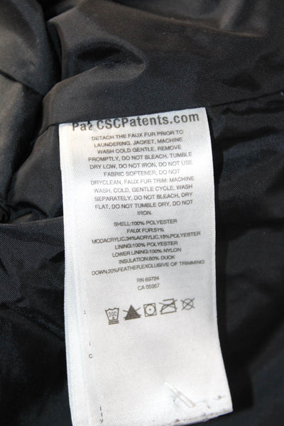 Columbia Sportswear Womens Black Quilted Puffer Parka Jacket Zip Size S