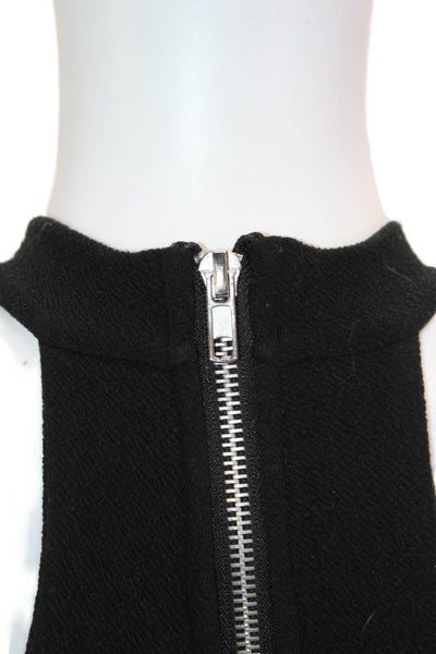 Olivaceous Women Bodycon Sweater Dress Black Mock Neck Long Sleeve Size S