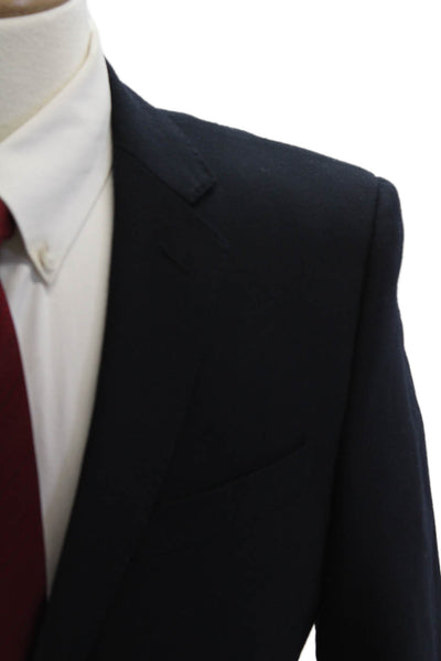 Uniqlo Mens 2 Piece Classic Wool Suit Jacket Dark Blue Size XS
