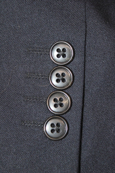 Uniqlo Mens 2 Piece Classic Wool Suit Jacket Dark Blue Size XS