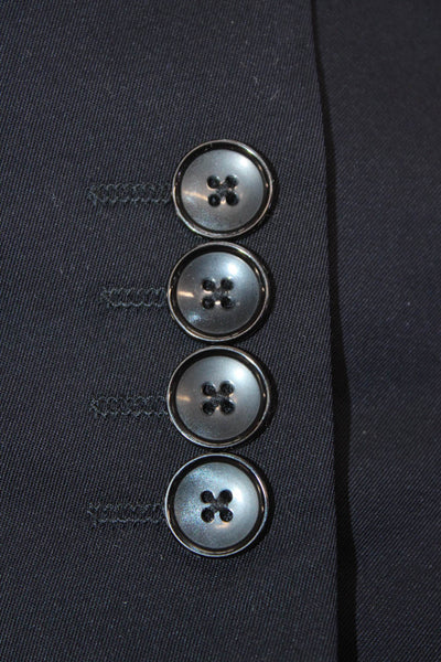 Zara Man Mens Dark Blue Classic Collared Button Blazer Size 36