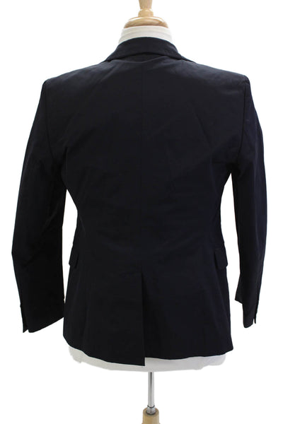 Zara Man Mens Dark Blue Classic Collared Button Blazer Size 36