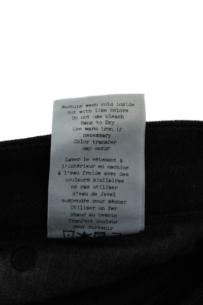 Rag & Bone Jean Women Skinny Ankle Jeans Black Low Rise Button Size 26