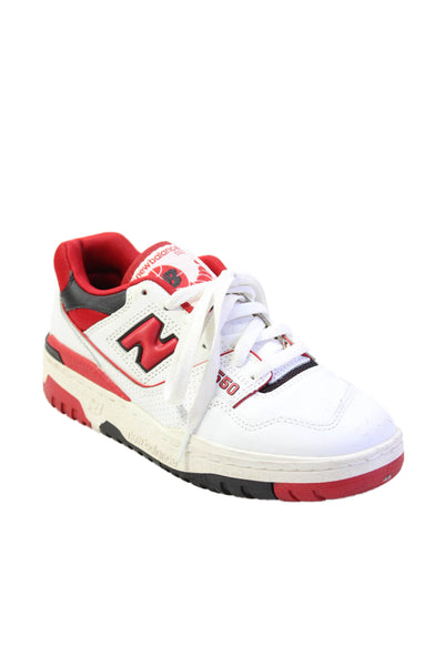 New Balance Mens Leather 550 Lace-Up Casual Sneakers White Size 6