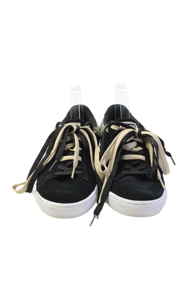 Puma Womens Suede Low Top Sneakers Black Size 9.5