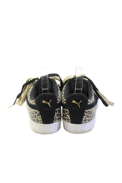 Puma Womens Suede Low Top Sneakers Black Size 9.5