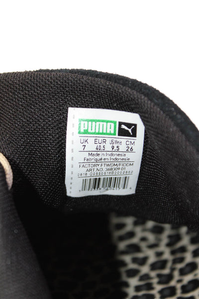 Puma Womens Suede Low Top Sneakers Black Size 9.5