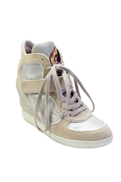 ASH WOmens Metallic Leather Platform Sneakers Gold Size 40 10
