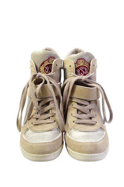 ASH WOmens Metallic Leather Platform Sneakers Gold Size 40 10