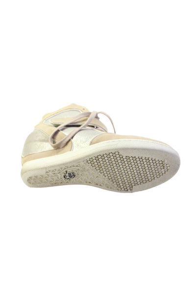 ASH WOmens Metallic Leather Platform Sneakers Gold Size 40 10