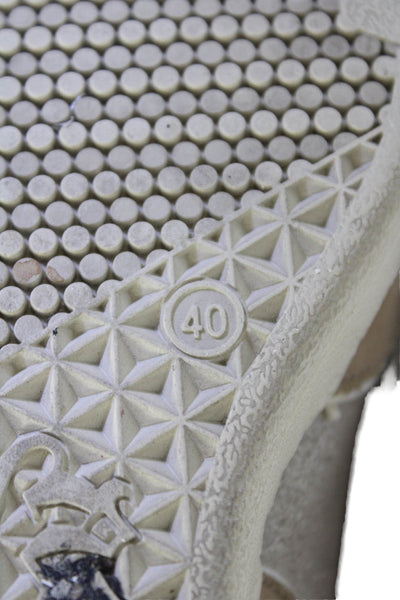 ASH WOmens Metallic Leather Platform Sneakers Gold Size 40 10
