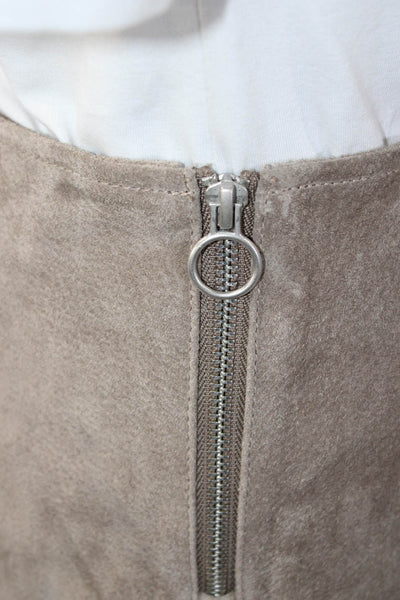 Blank NYC Women A-Line Mini Leather Skirt Brown Size 26