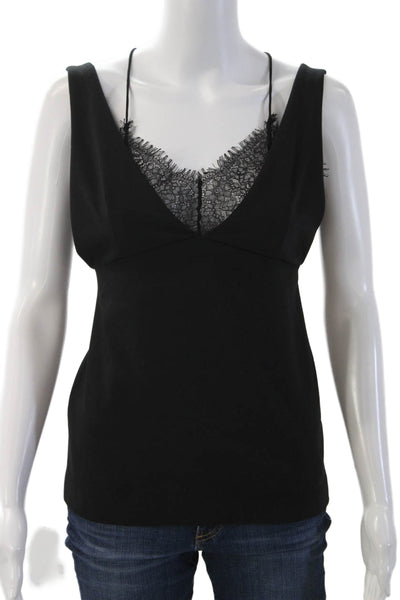 Zara Trafaluc Women Black V-Neck Sleeveless Camisole Polyester Blend Size XS