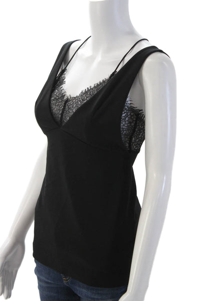 Zara Trafaluc Women Black V-Neck Sleeveless Camisole Polyester Blend Size XS