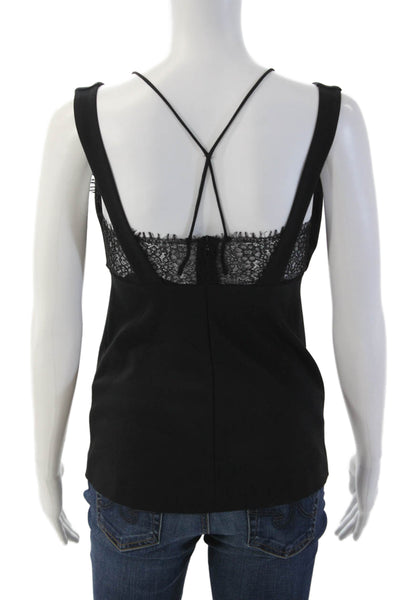 Zara Trafaluc Women Black V-Neck Sleeveless Camisole Polyester Blend Size XS