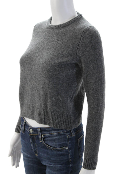 Zara Unisex Dark Gray 100% Wool Crew Neck Pullover Sweater Long Sleeve Size M