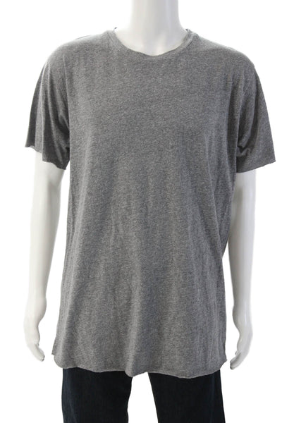 John Elliott Mens Designer Gray T Shirt Crew Neck Short Sleeve Size 3
