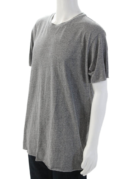 John Elliott Mens Designer Gray T Shirt Crew Neck Short Sleeve Size 3