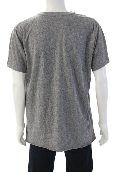 John Elliott Mens Designer Gray T Shirt Crew Neck Short Sleeve Size 3