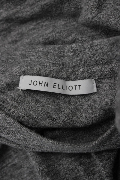 John Elliott Mens Designer Gray T Shirt Crew Neck Short Sleeve Size 3
