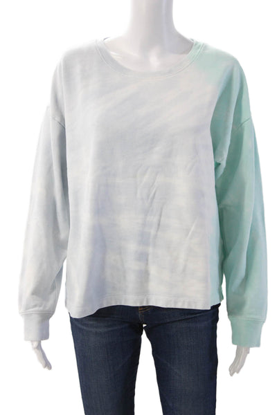 J Crew Womens Light Blue Cotton Pullover Sweatshirt Crewneck Size L