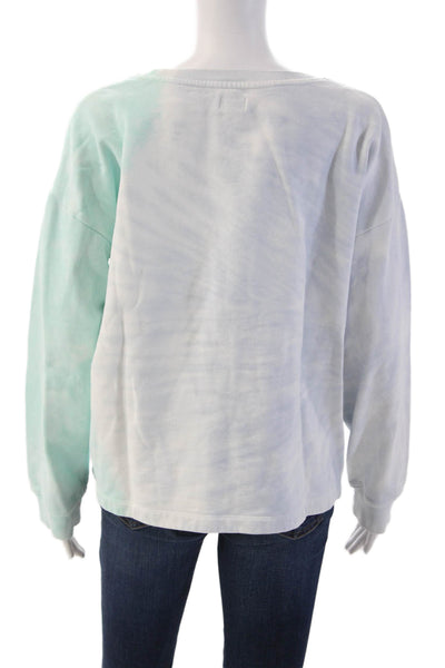 J Crew Womens Light Blue Cotton Pullover Sweatshirt Crewneck Size L