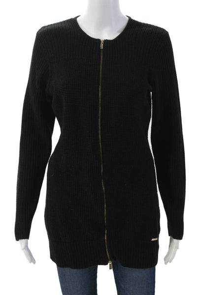 Calvin Klein Unisex Black Full Zip Cardigan 60% Cotton 40% Acrylic Size M