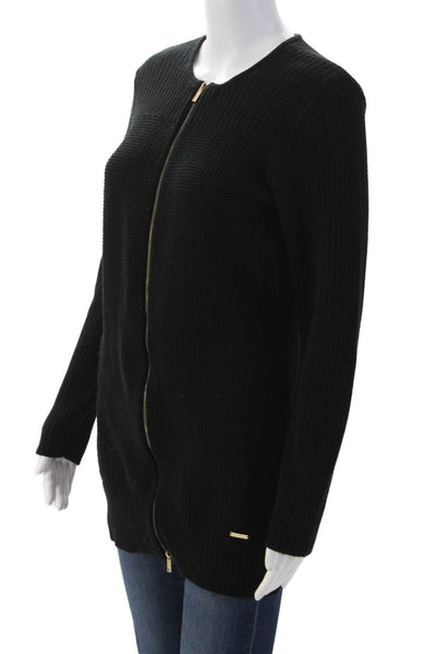 Calvin Klein Unisex Black Full Zip Cardigan 60% Cotton 40% Acrylic Size M
