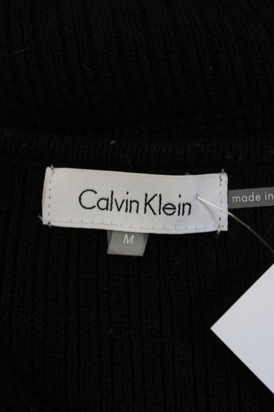 Calvin Klein Unisex Black Full Zip Cardigan 60% Cotton 40% Acrylic Size M