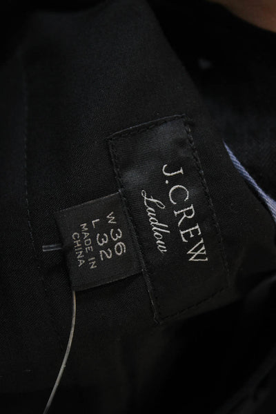 J Crew Mens Dress Pants Black Wool Button Size 36