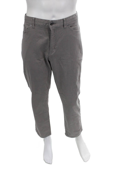 Peter Millar Mens Chino Khakis Gray Button Fly Size 36