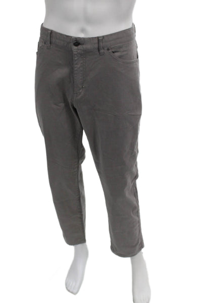 Peter Millar Mens Chino Khakis Gray Button Fly Size 36