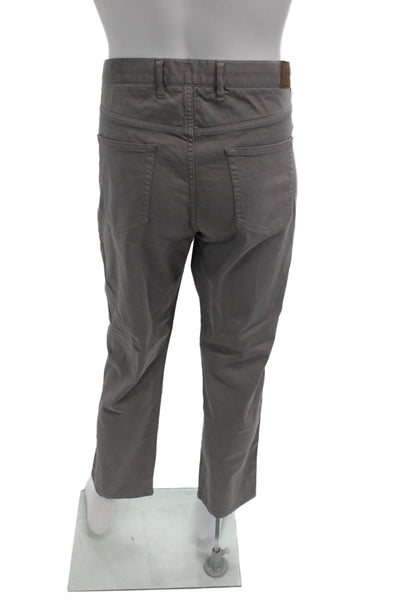 Peter Millar Mens Chino Khakis Gray Button Fly Size 36