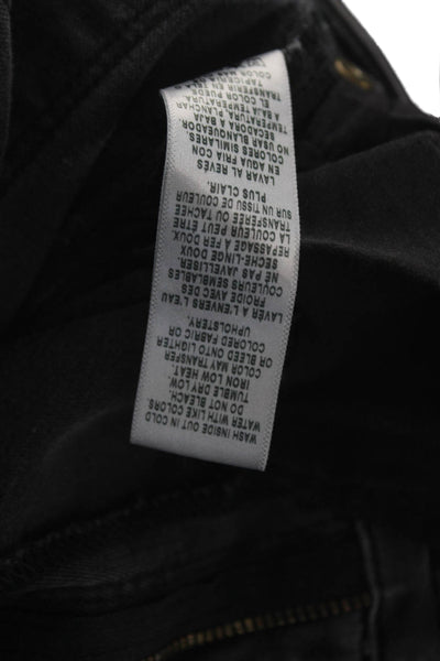 Frame Womens Cropped Skinny Jeans Dark Gray Size 25