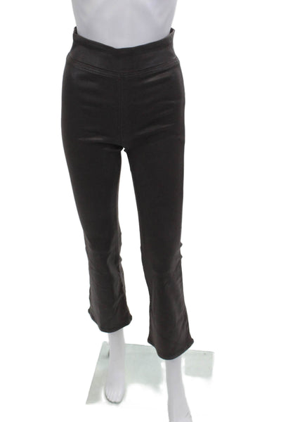 Frame Womens Cropped Ankle Pants Brown Size 1