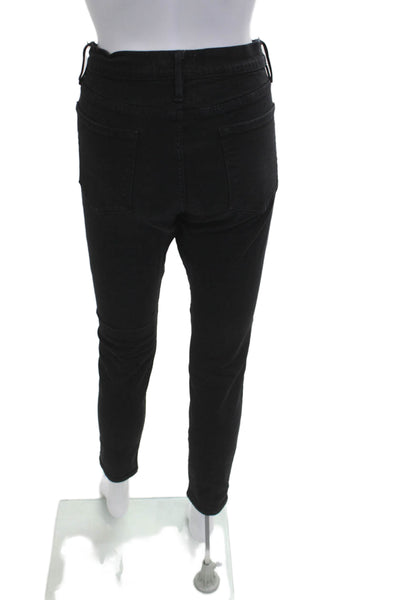 Frame Womens Ankle Cropped Black Mid Rise Pants Size 31