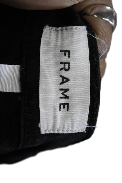 Frame Womens Ankle Cropped Black Mid Rise Pants Size 31