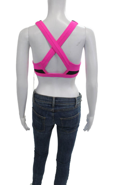 Lululemon Womens Two-Toned Activewear Bra Pink Size 12