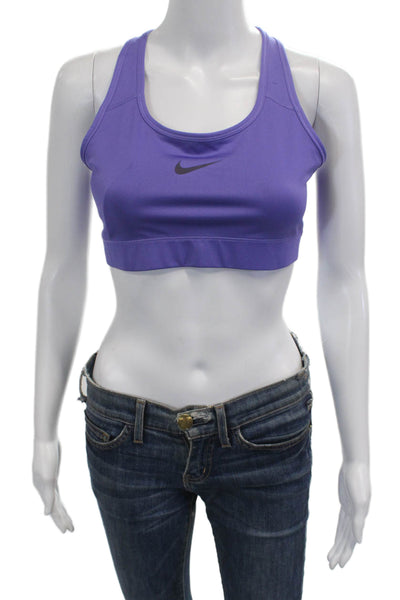Nike Womens Solid Activewear Bra Purple Size L