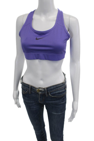 Nike Womens Solid Activewear Bra Purple Size L