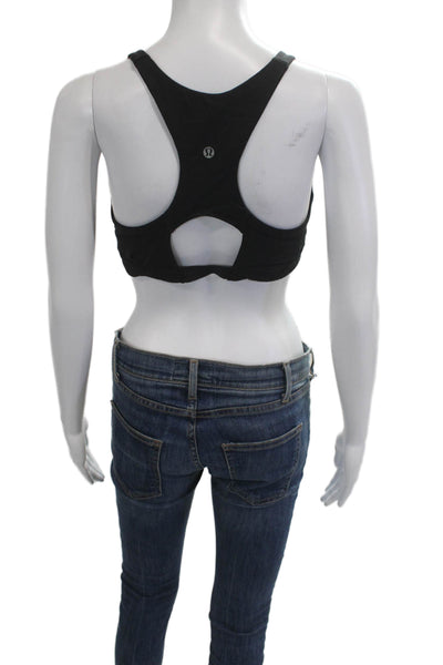 Lululemon Womens Solid Stretch Activewear Bra Black Size 12