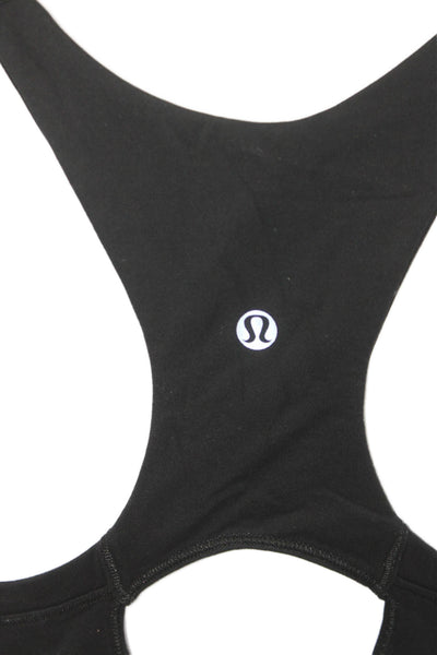 Lululemon Womens Solid Stretch Activewear Bra Black Size 12