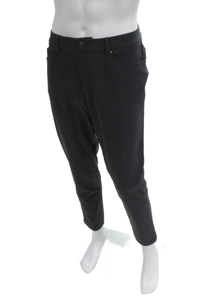 Lululemon Mens Black Ankle Cropped Pants Polyester Size 34