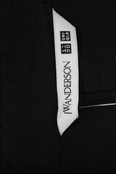 JW Anderson x Uniqlo Womens Shirt Dress Black Collared Sleeveless Mid Calf Buckl