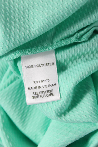 Pebble Beach Collection Womens Sleeveless Collared Polo Light Blue Size L