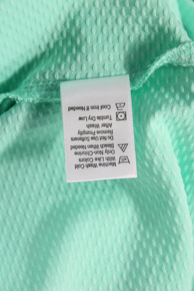 Pebble Beach Collection Womens Sleeveless Collared Polo Light Blue Size L